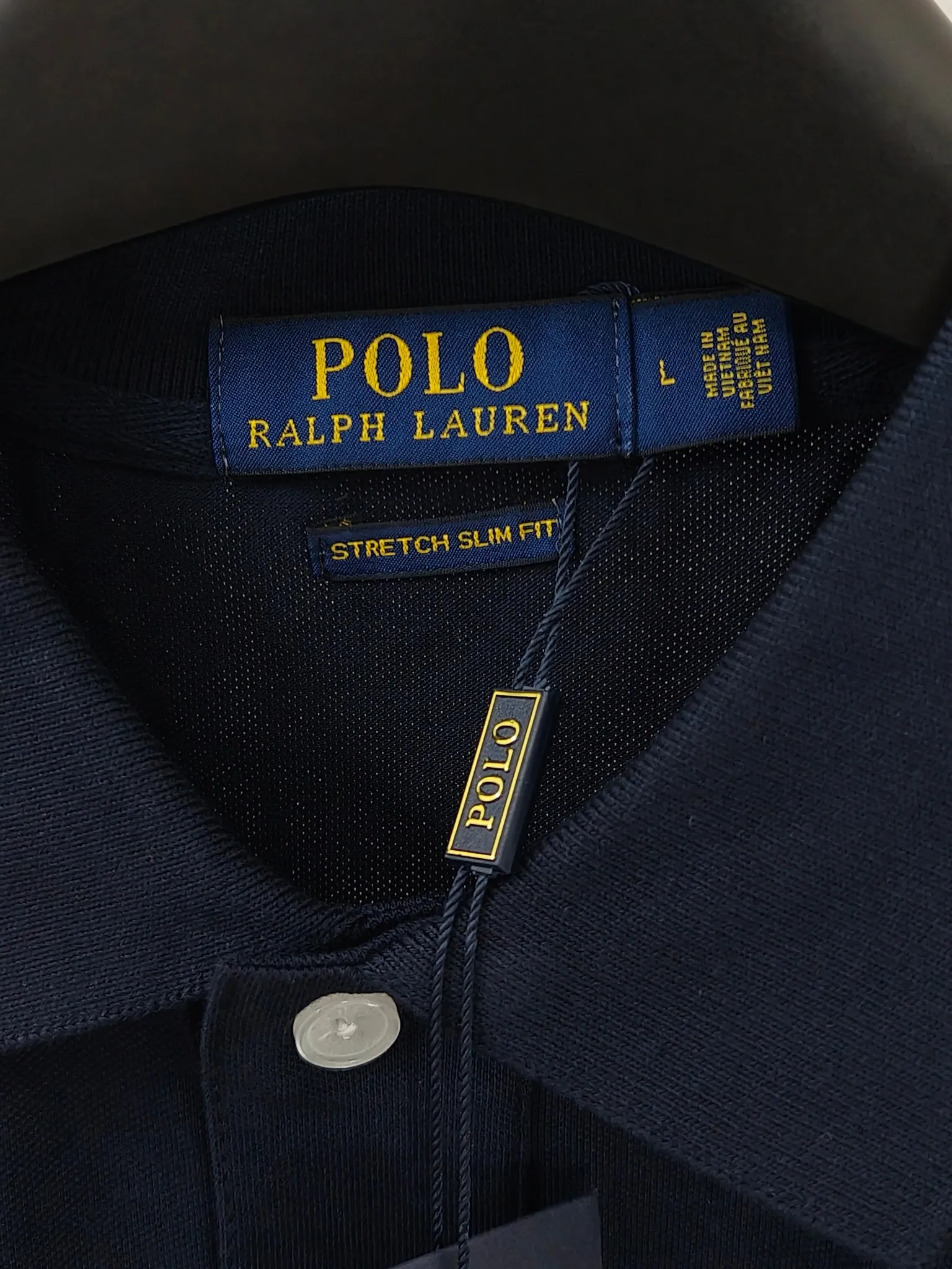 P190 Real shot quality high version of Ralph Lauren RL pony classic embroidered polo shirt short-sleeved high-end quality complete with three labels, comfortable and breathable, classic and simple, exquisite and fashionable, details showing high-end quality Color: black white navy blue Size: M-XXL